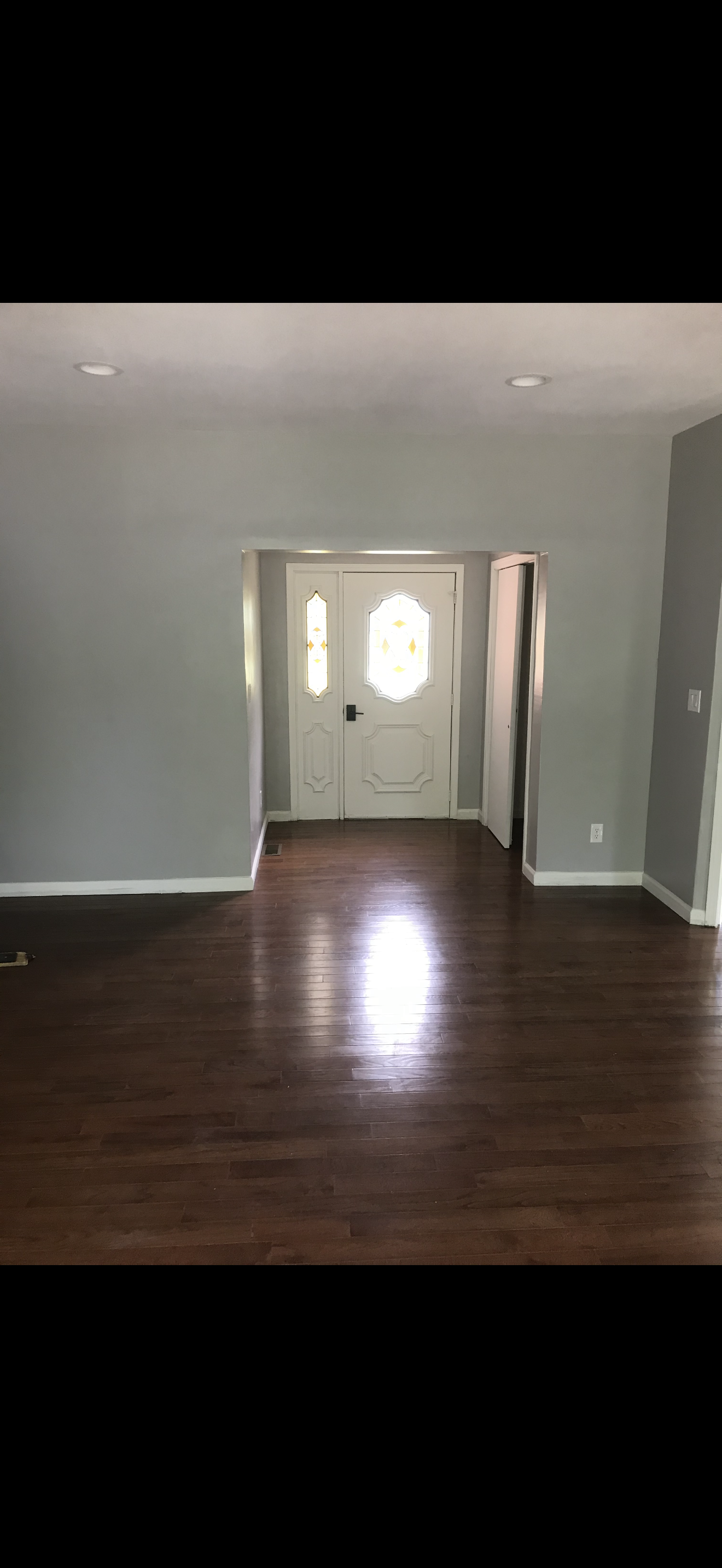 Flooring installation: finished flooring layout with clean edges and precise transitions.